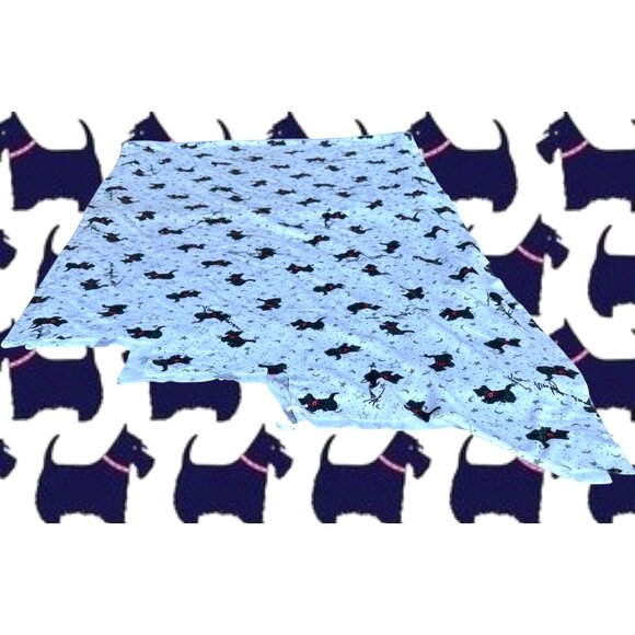 Vintsge Karen Neuburger 2000 Scottie Dog Fabric White Flannel 36 in W x … - Picture 9 of 12